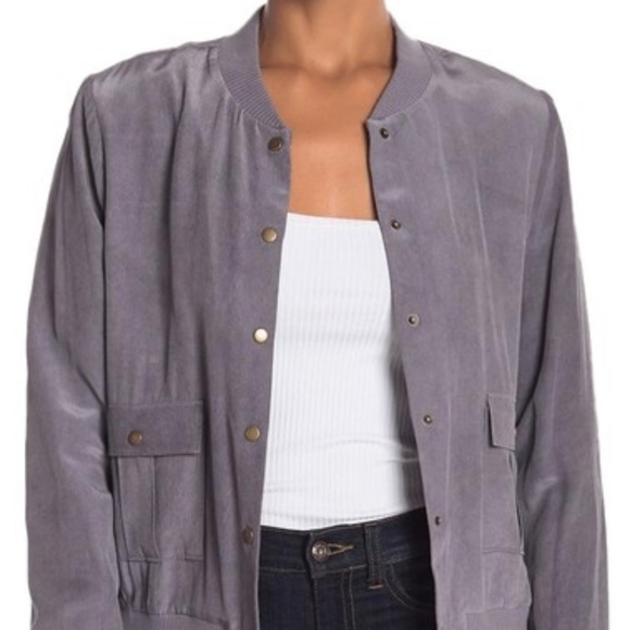 Nicole Miller Artelier Silk Bomber jacket - Picture 2 of 2